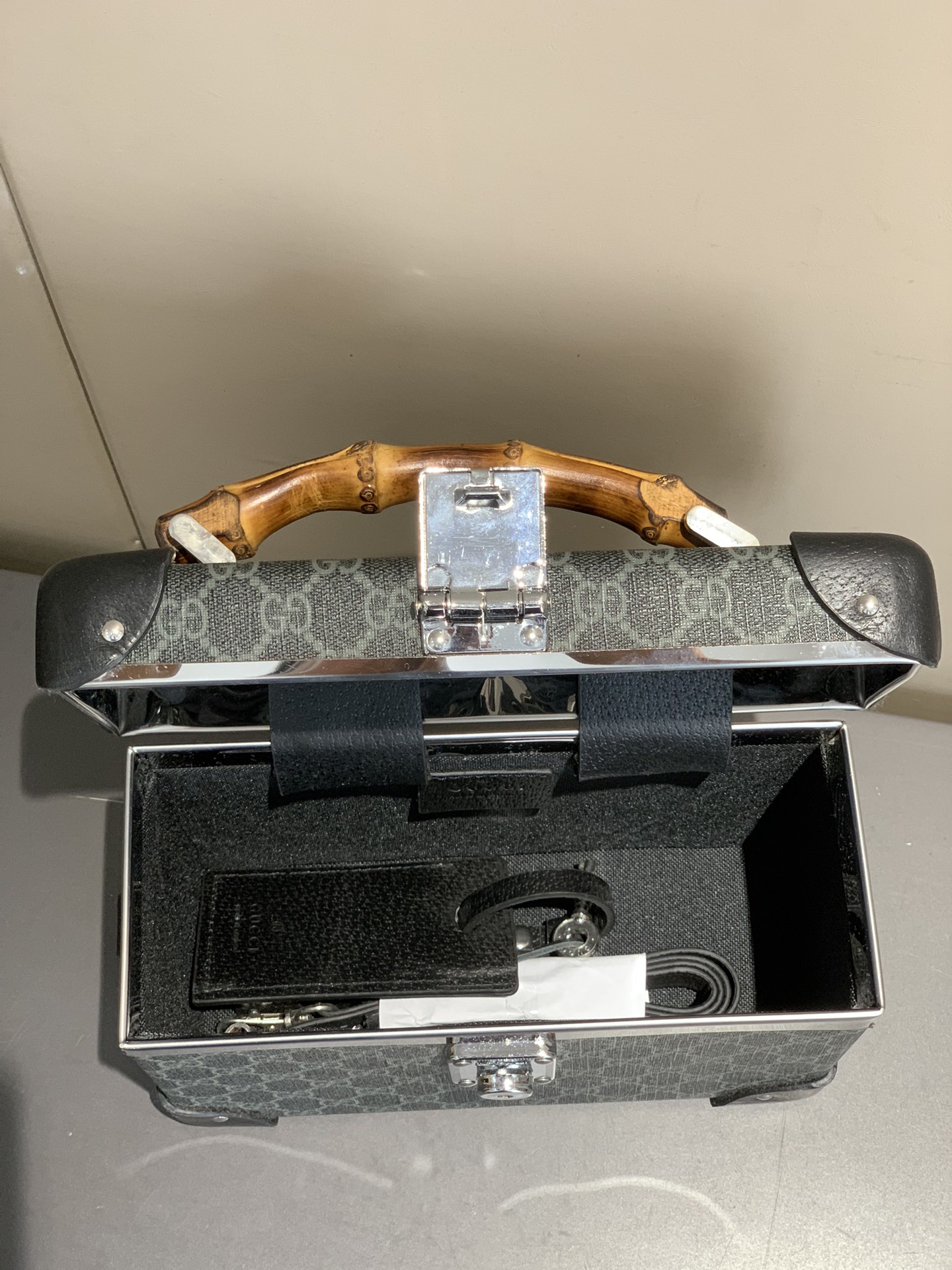 Gucci Vintage GG Monogrammed Suitcase with Bamboo Handle 5 i1692454090 4907 3