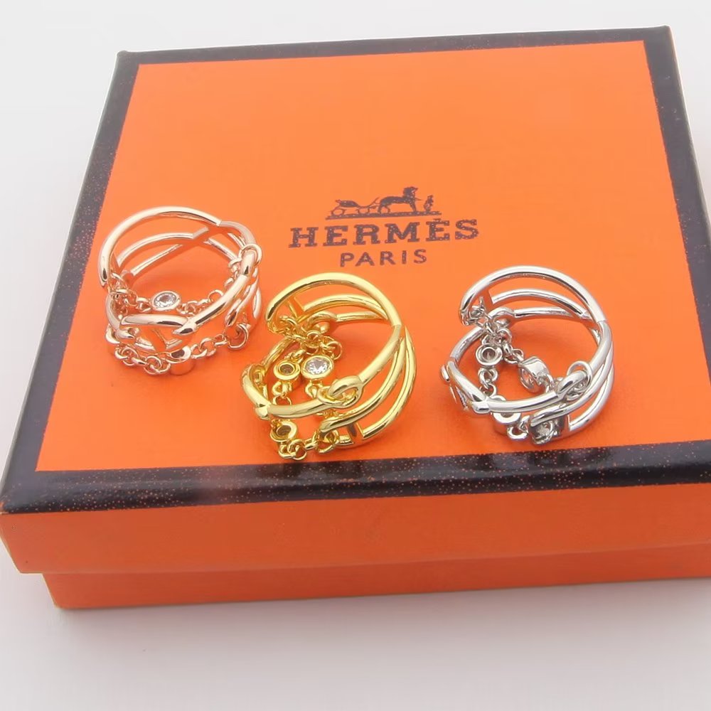 Hermes Jewelry Ring- Red Fashion Chains