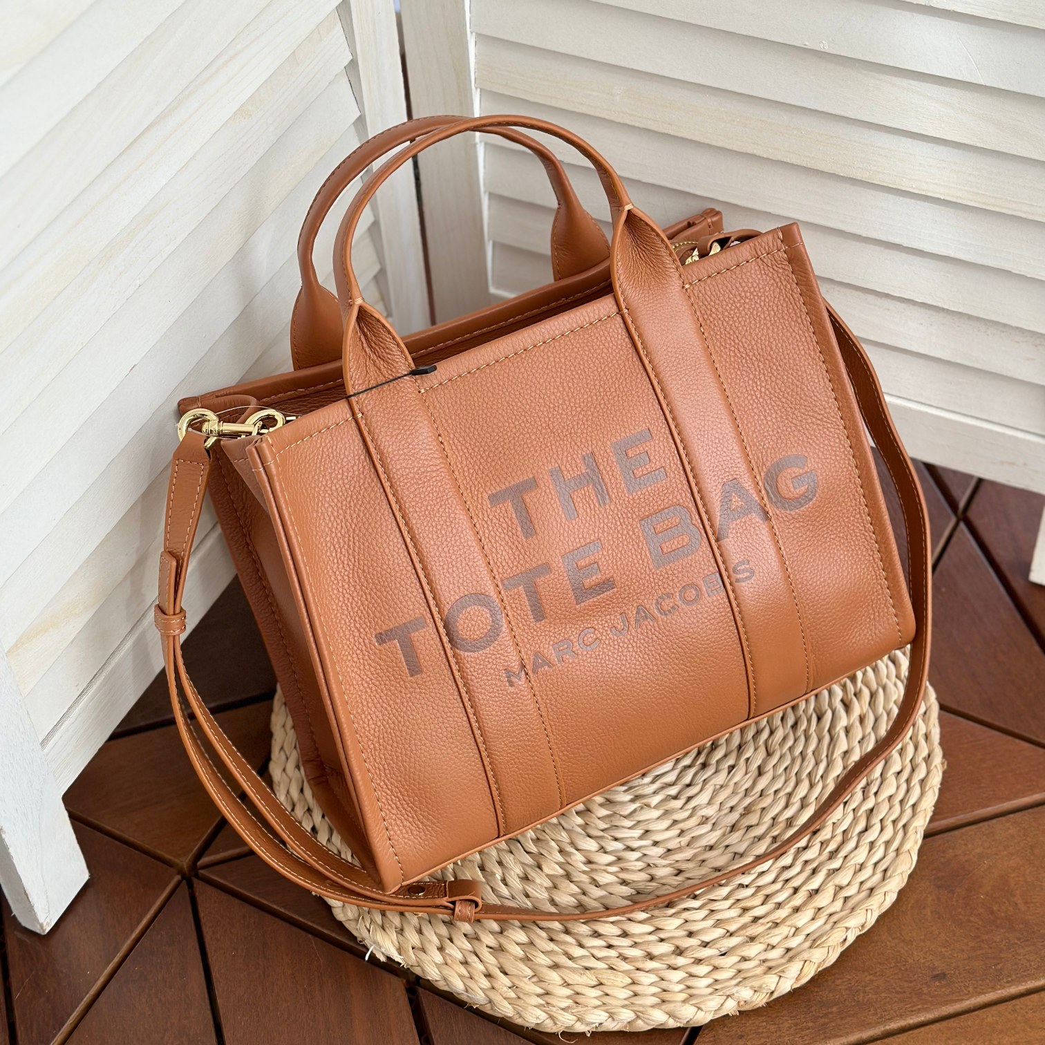 Marc Jacobs ～托特皮 棕色33cm