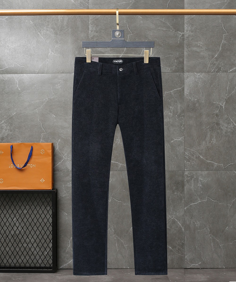 Tom Ford Shop
 Clothing Pants & Trousers Black Blue Grey Light Gray Corduroy Cotton Fall/Winter Collection Casual