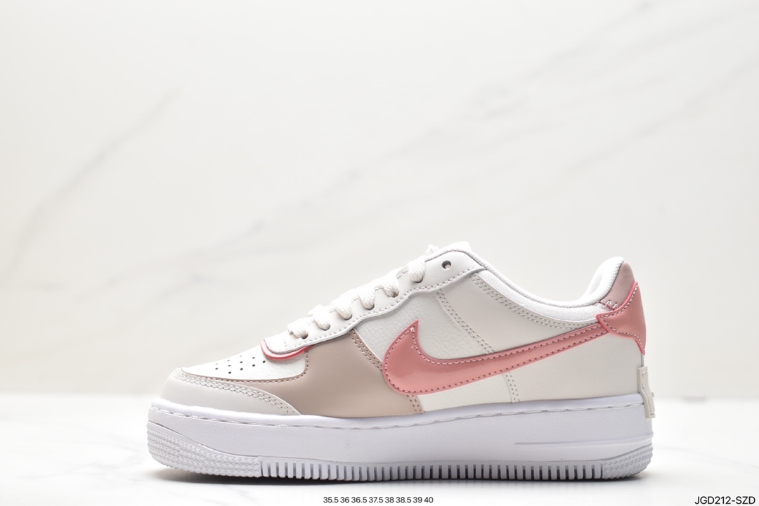 Nike WMNS Air Force 1 Shadow Macaron Military Air Force 1 Light Incremental High and Low Top Sneakers DZ1847-001