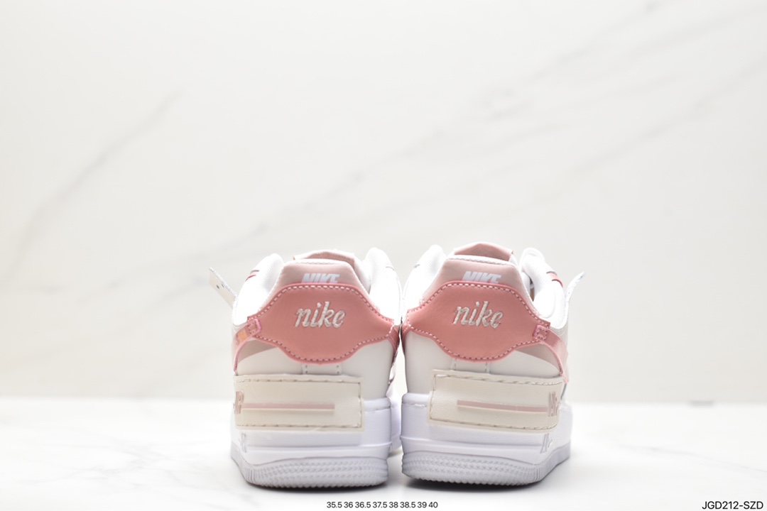 Nike WMNS Air Force 1 Shadow Macaron Military Air Force 1 Light Incremental High and Low Top Sneakers DZ1847-001