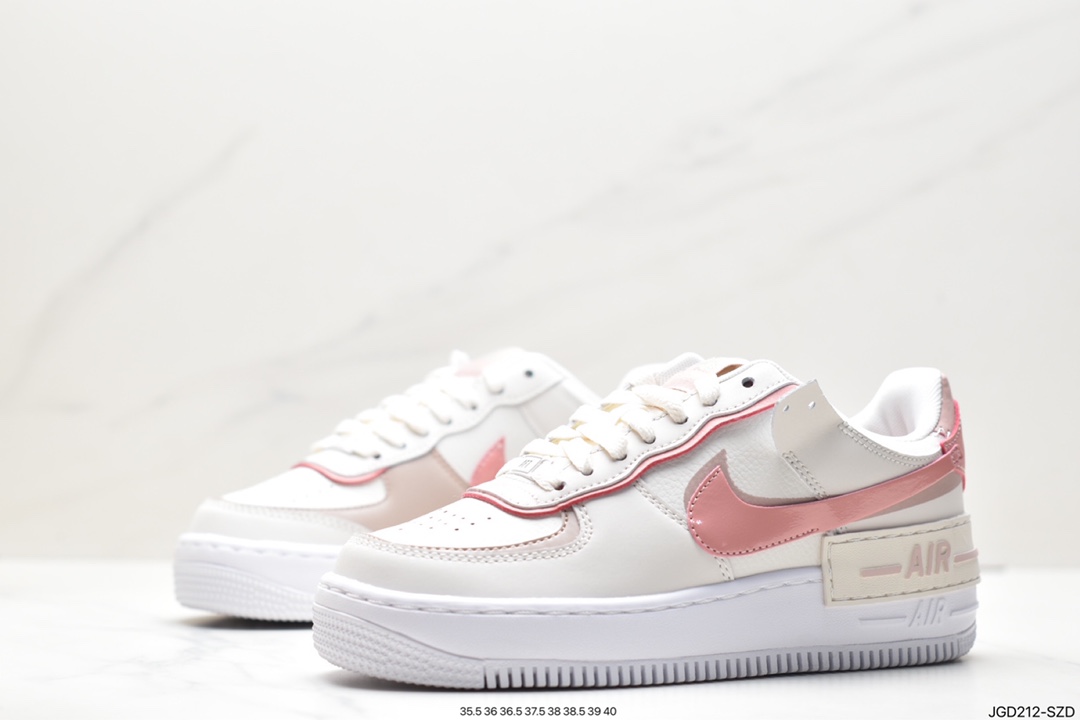 Nike WMNS Air Force 1 Shadow Macaron Military Air Force 1 Light Incremental High and Low Top Sneakers DZ1847-001