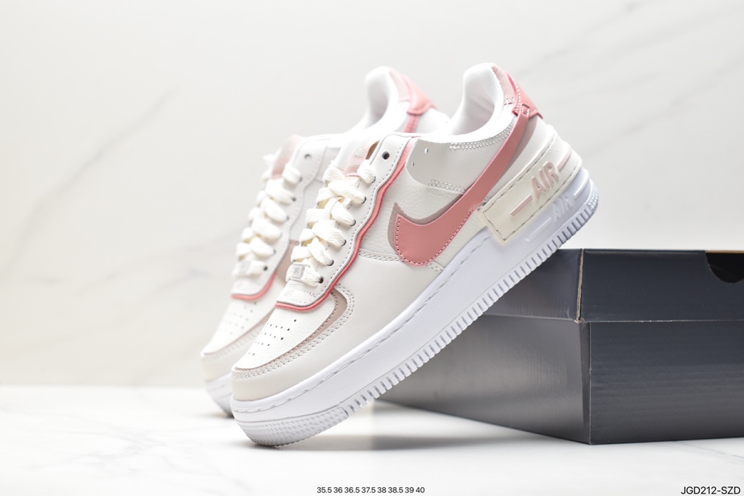 Nike WMNS Air Force 1 Shadow Macaron Military Air Force 1 Light Incremental High and Low Top Sneakers DZ1847-001