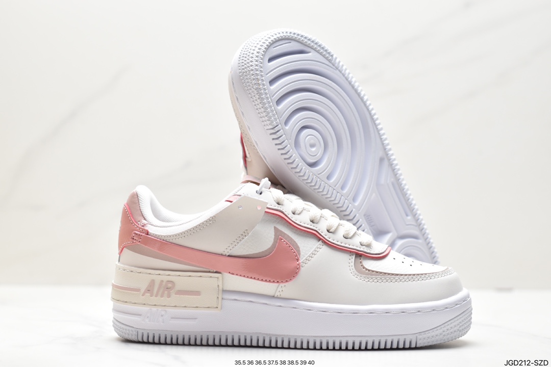 Nike WMNS Air Force 1 Shadow Macaron Military Air Force 1 Light Incremental High and Low Top Sneakers DZ1847-001