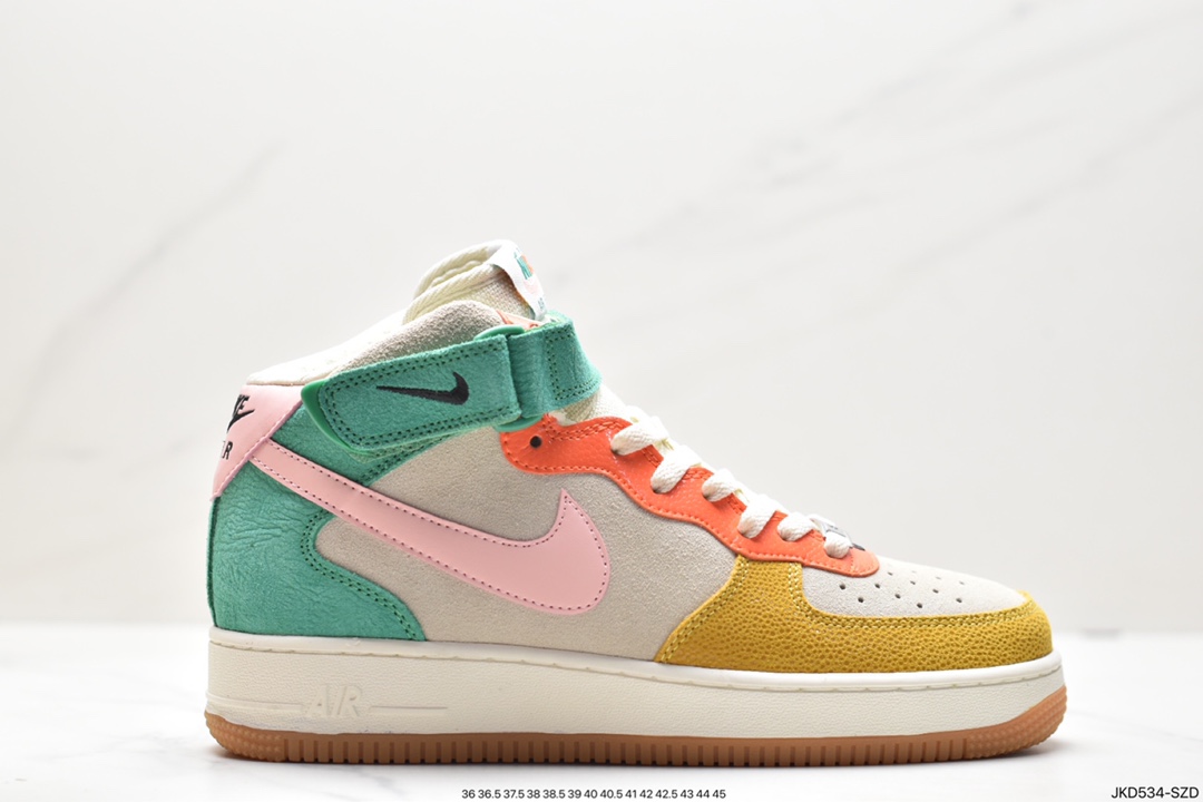 Nike Air Force 1 High 07 LV8 Letter Snake Pattern Air Force One High Top All-match Casual Shoes CQ0449-100