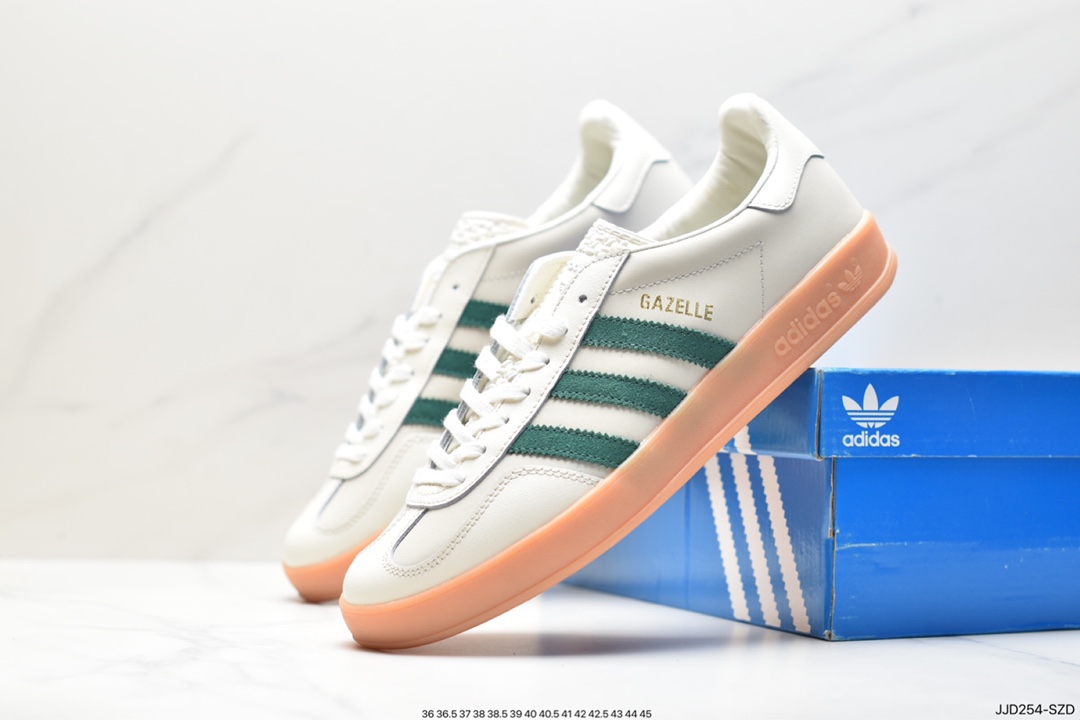 Adidas Originals Gazelle Indoor Trefoil Retro Anti-slip Wear-resistant Low-top Sneakers HQ8717