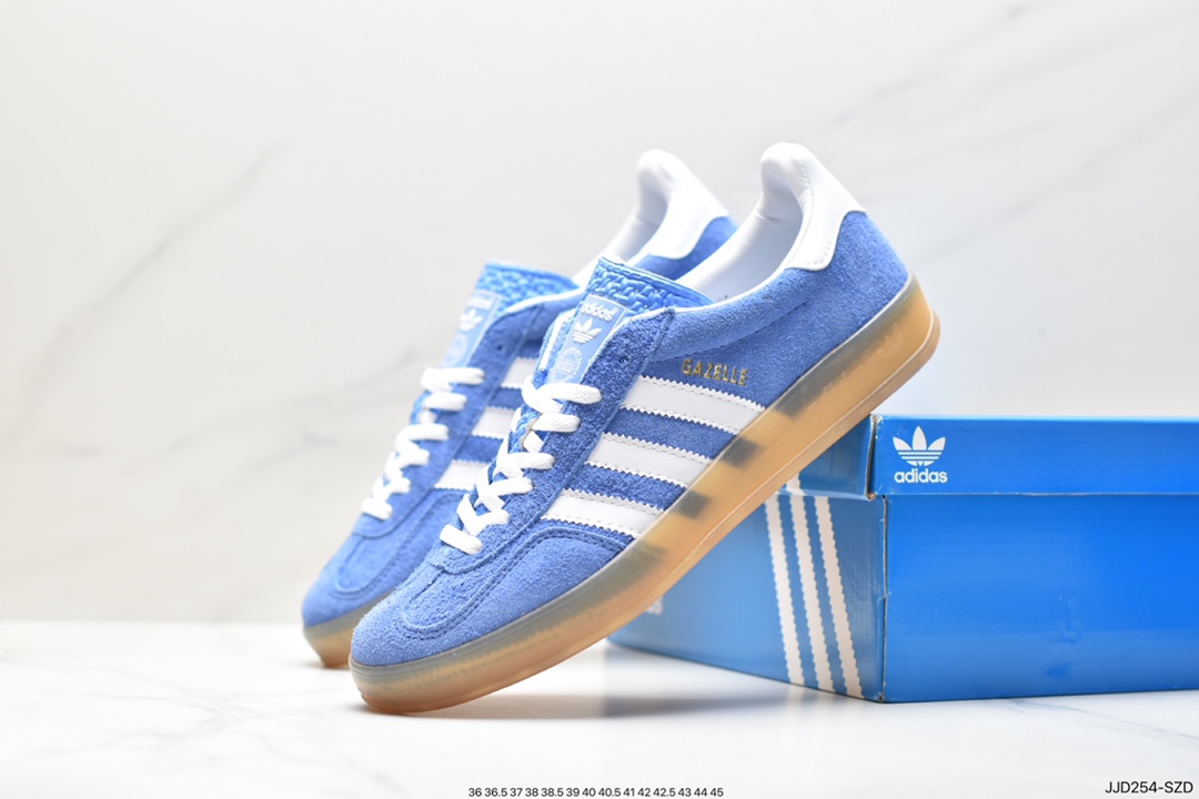 Adidas Originals Gazelle Indoor Trefoil Retro Anti-slip Wear-resistant Low-top Sneakers HQ8717