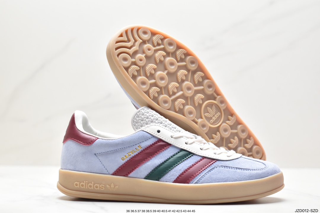 Adidas Originals Gazelle Indoor Trefoil Retro Anti-slip Wear-resistant Low-top Sneakers HQ8717