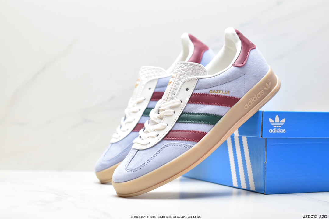 Adidas Originals Gazelle Indoor Trefoil Retro Anti-slip Wear-resistant Low-top Sneakers HQ8717