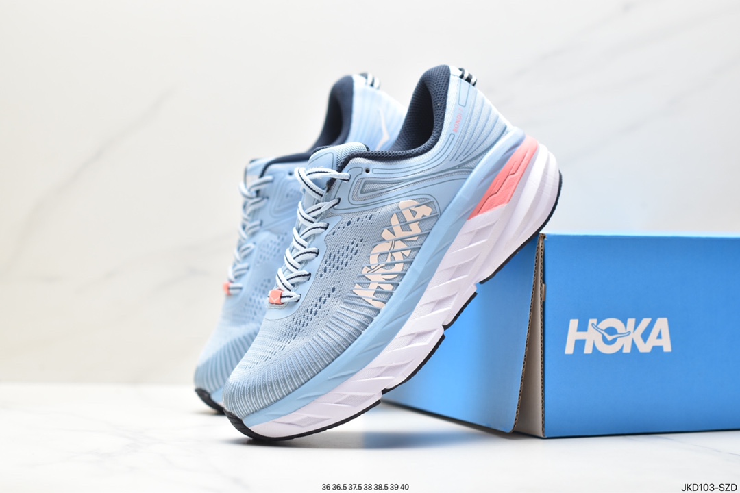 HOKA ONE ONE Bondi 7 Shawn Yue's same functional cushioning running shoes