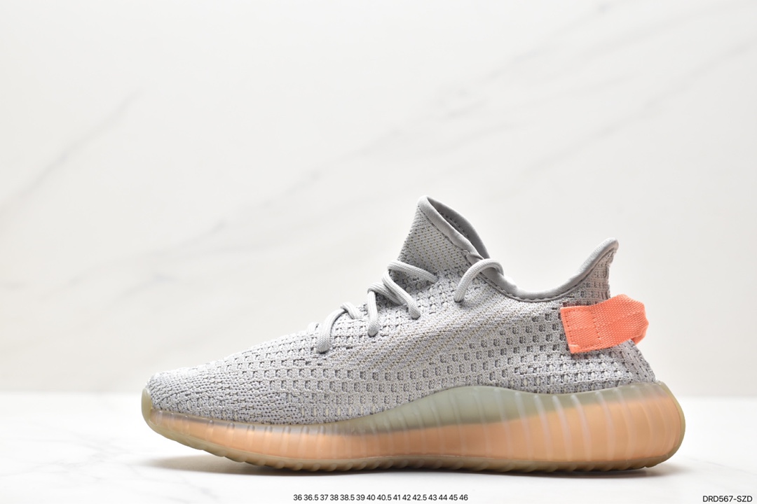 Adidas Yeezy 350 V2 hollow silk translucent breathable mesh material jogging shoes EG7491