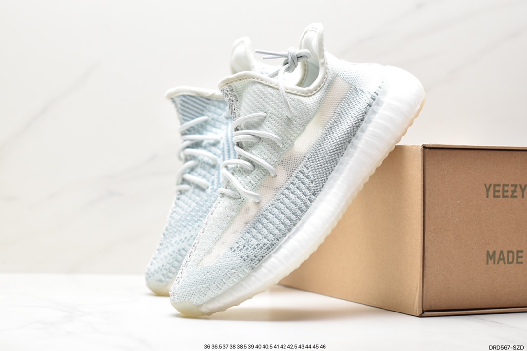 Kanye West x adidas Yeezy Boost 350 V2 popcorn midsole casual sports jogging shoes EG7491