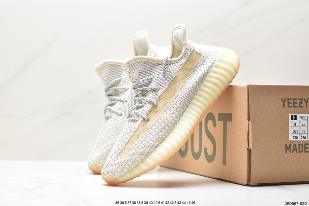 Kanye West x adidas Yeezy Boost 350 V2 popcorn midsole casual sports jogging shoes EG7491