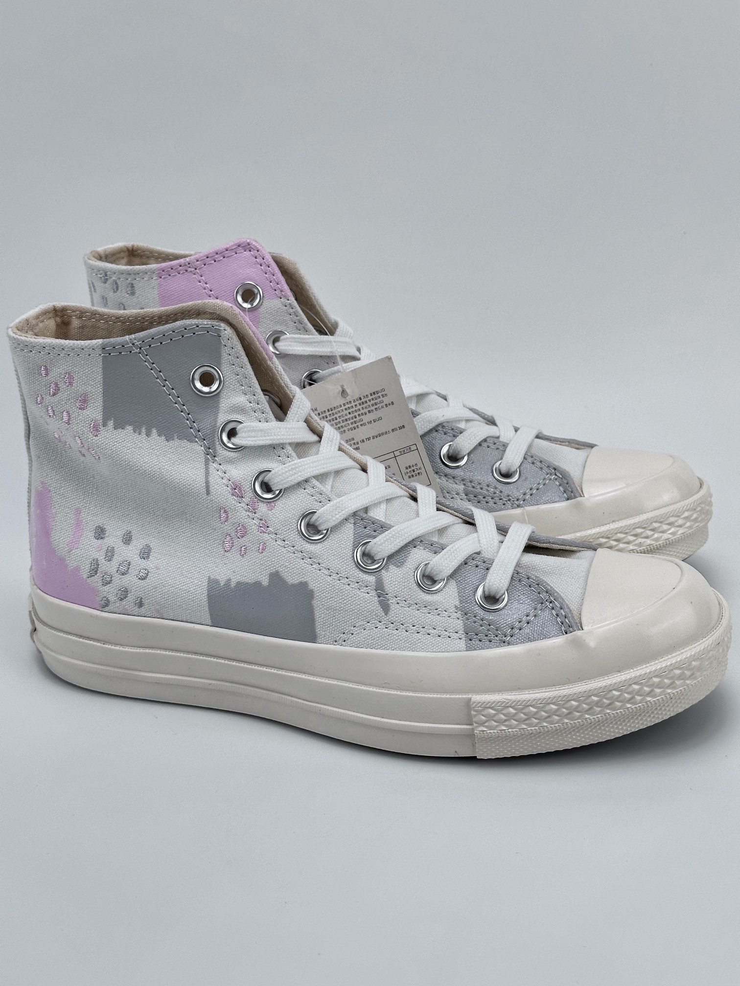 130 Converse Chuck Taylor All Star 1970s 联名新款刺绣涂鸦泼墨白灰粉 A04214C