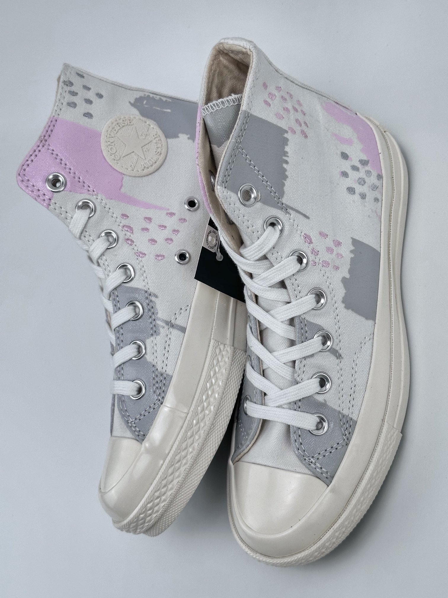 130 Converse Chuck Taylor All Star 1970s 联名新款刺绣涂鸦泼墨白灰粉 A04214C