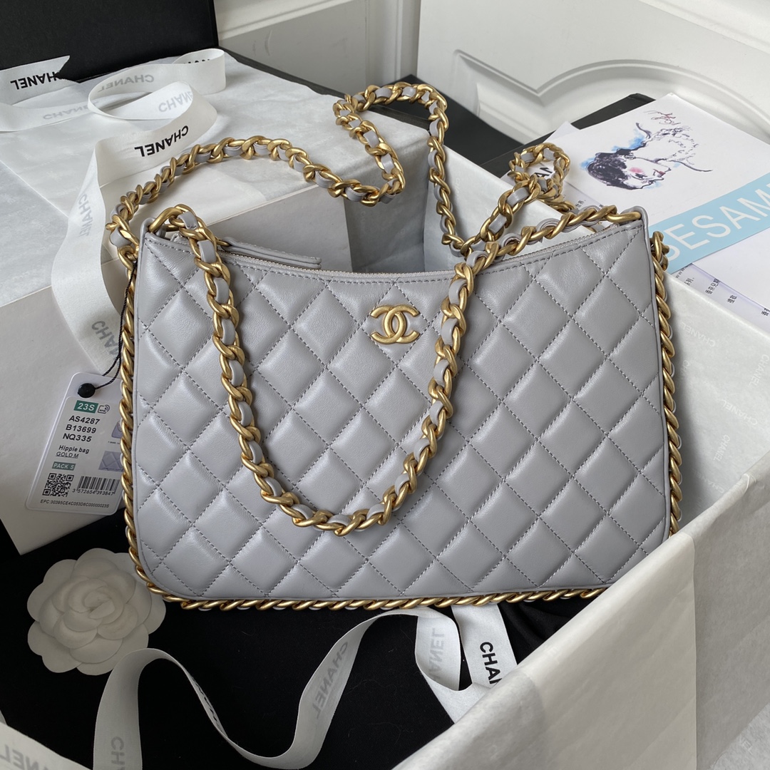Chanel Crossbody & Shoulder Bags Gold Set With Diamonds Weave Fashion Chains