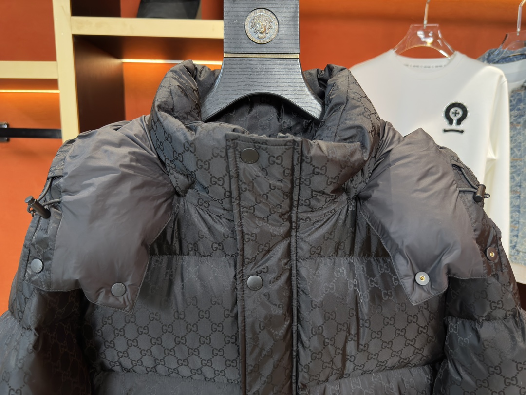 Guangzhou high-quality Gucci autumn/winter down jacket, 1:1 custom, 90% white duck down, unisex sizes M-XXXL.-Big cat