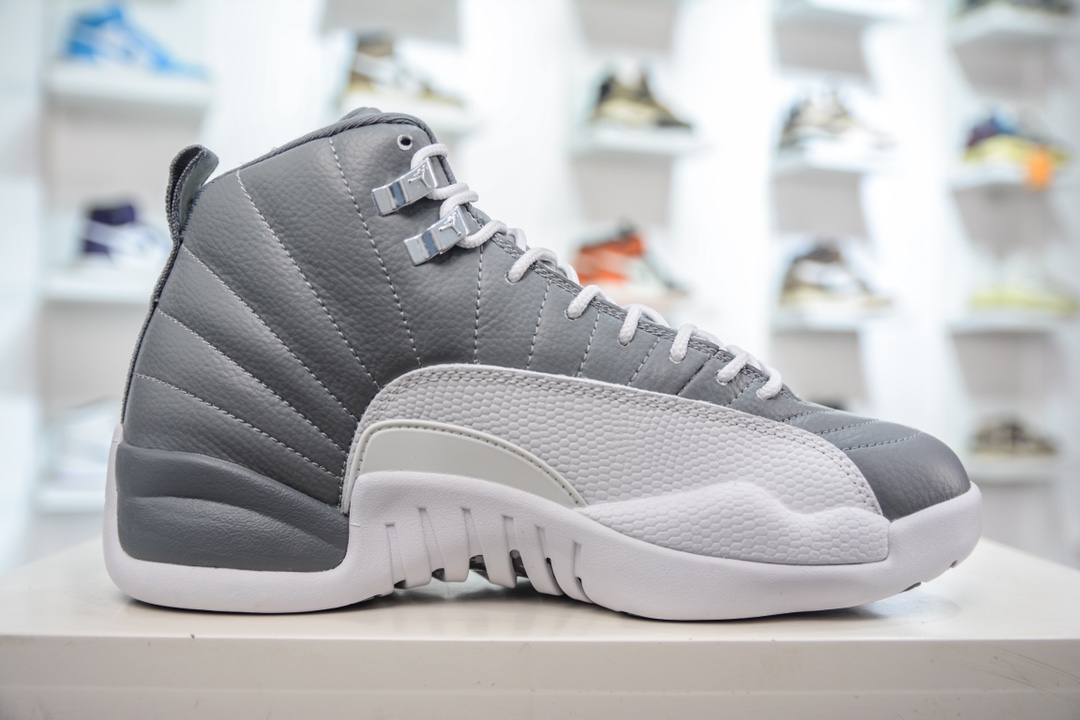 YH纯原 Air Jordan 12 “Stealth” 灰白 AJ12乔12 男子文化篮球鞋 CT8013-015