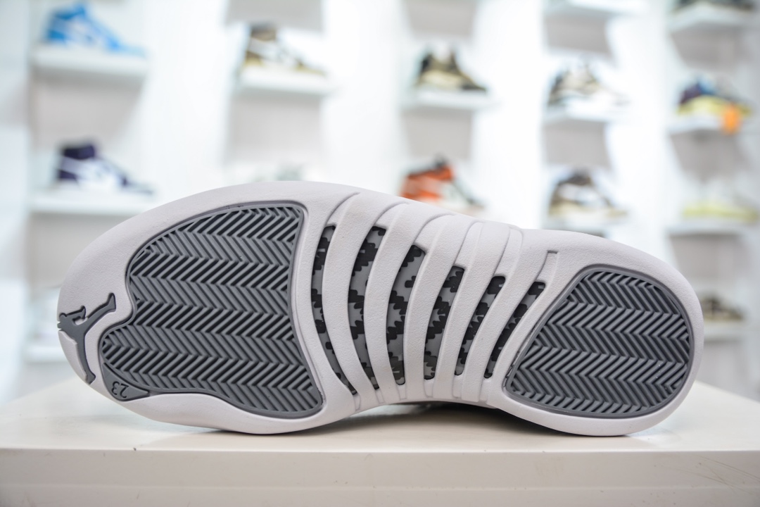 YH纯原 Air Jordan 12 “Stealth” 灰白 AJ12乔12 男子文化篮球鞋 CT8013-015