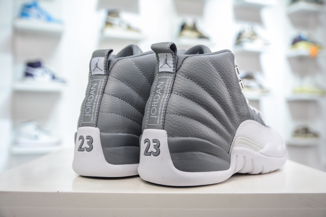 YH纯原 Air Jordan 12 “Stealth” 灰白 AJ12乔12 男子文化篮球鞋 CT8013-015