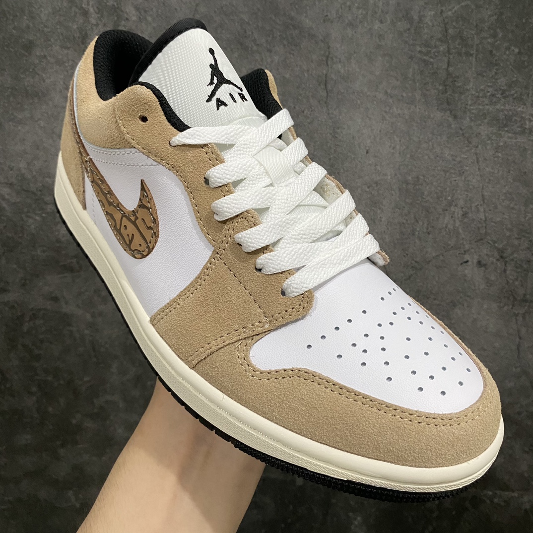 图片[3]-【DT纯原】Air Jordan AJ1 Low 低帮 白棕色 DZ4130-201终端优势供应 市面中低帮最具代表性版本没有之一 口碑大厂出品 品控大底版型不断改良更新 全套原纸板楦头开发 确保原汁原味 完美呈现版型 完美零毛边处理 原厂内置全掌气垫 价格定位良心 平台专用代工流水线出品 一眼公司既视感 拿到手的一瞬间就与众不同 碾压市面所有版本 全部原鞋开发 每一个配色都会采购原鞋确认细节 打破市面看图做货无好货之说  尺码：40 40.5 41 42 42.5 43 44 44.5 45 46-莆田鞋批发中心