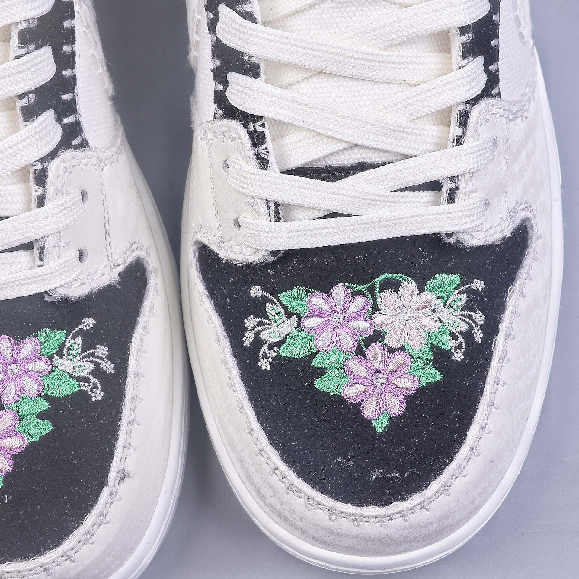 C Nk SB Dunk Low ”N7” floral embroidery SB low-top casual sneakers FD6951-300