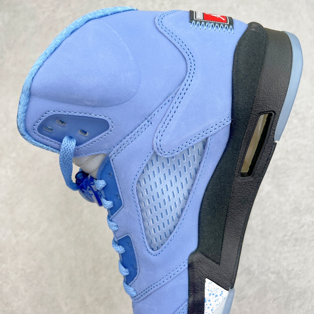 图片[7]-＃Y3纯原 Air Jordan AJ5 Retro 北卡蓝 DV1310-401 全新改良批次 圈内最强系列 恪守真诚 承诺混一赔十 高端零售裸鞋圈特供批次 SZ原厂全套原楦原纸板冲刀磨具开发 原厂皮料加持 原厂港宝加持定型后跟R度完美 同源原厂电绣 飞翼针数密度立体效果一致 百分百一致原鞋 原厂拉帮工艺 针距密度一致 后跟弧度收口自然不对折 极致一眼正品既视感 进口玻璃冲刀皮料裁剪零毛边 全鞋电脑针车工艺 品控清洁度最高QC检验标准 免检产品 原厂订购鞋盒、鞋标、防尘纸、鞋撑、鞋带 追求极致的原厂味道 尺码：40.5 41 42 42.5 43 44 44.5 45 46 47.5 48.5-选品中心