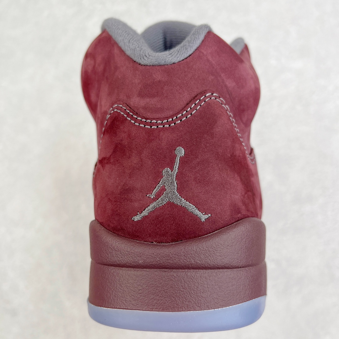 图片[8]-＃Y3纯原 Air Jordan AJ5 Retro 勃艮第红 DZ4131-600 全新改良批次 圈内最强系列 恪守真诚 承诺混一赔十 高端零售裸鞋圈特供批次 SZ原厂全套原楦原纸板冲刀磨具开发 原厂皮料加持 原厂港宝加持定型后跟R度完美 同源原厂电绣 飞翼针数密度立体效果一致 百分百一致原鞋 原厂拉帮工艺 针距密度一致 后跟弧度收口自然不对折 极致一眼正品既视感 进口玻璃冲刀皮料裁剪零毛边 全鞋电脑针车工艺 品控清洁度最高QC检验标准 免检产品 原厂订购鞋盒、鞋标、防尘纸、鞋撑、鞋带 追求极致的原厂味道 尺码：40.5 41 42 42.5 43 44 44.5 45 46 47.5 48.5-选品中心