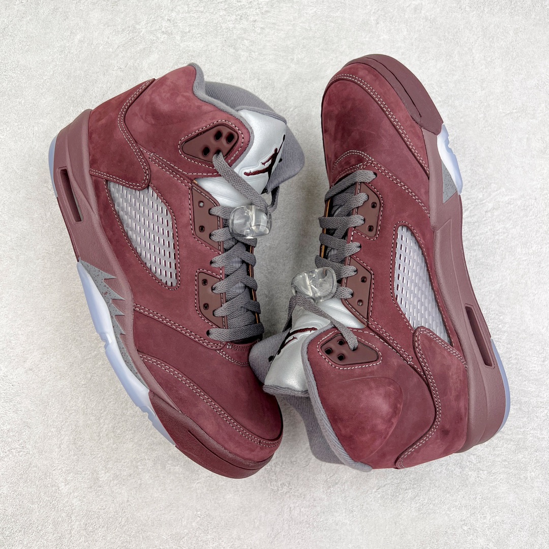图片[3]-＃Y3纯原 Air Jordan AJ5 Retro 勃艮第红 DZ4131-600 全新改良批次 圈内最强系列 恪守真诚 承诺混一赔十 高端零售裸鞋圈特供批次 SZ原厂全套原楦原纸板冲刀磨具开发 原厂皮料加持 原厂港宝加持定型后跟R度完美 同源原厂电绣 飞翼针数密度立体效果一致 百分百一致原鞋 原厂拉帮工艺 针距密度一致 后跟弧度收口自然不对折 极致一眼正品既视感 进口玻璃冲刀皮料裁剪零毛边 全鞋电脑针车工艺 品控清洁度最高QC检验标准 免检产品 原厂订购鞋盒、鞋标、防尘纸、鞋撑、鞋带 追求极致的原厂味道 尺码：40.5 41 42 42.5 43 44 44.5 45 46 47.5 48.5-选品中心
