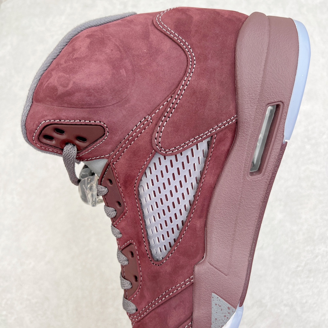 图片[7]-＃Y3纯原 Air Jordan AJ5 Retro 勃艮第红 DZ4131-600 全新改良批次 圈内最强系列 恪守真诚 承诺混一赔十 高端零售裸鞋圈特供批次 SZ原厂全套原楦原纸板冲刀磨具开发 原厂皮料加持 原厂港宝加持定型后跟R度完美 同源原厂电绣 飞翼针数密度立体效果一致 百分百一致原鞋 原厂拉帮工艺 针距密度一致 后跟弧度收口自然不对折 极致一眼正品既视感 进口玻璃冲刀皮料裁剪零毛边 全鞋电脑针车工艺 品控清洁度最高QC检验标准 免检产品 原厂订购鞋盒、鞋标、防尘纸、鞋撑、鞋带 追求极致的原厂味道 尺码：40.5 41 42 42.5 43 44 44.5 45 46 47.5 48.5-选品中心