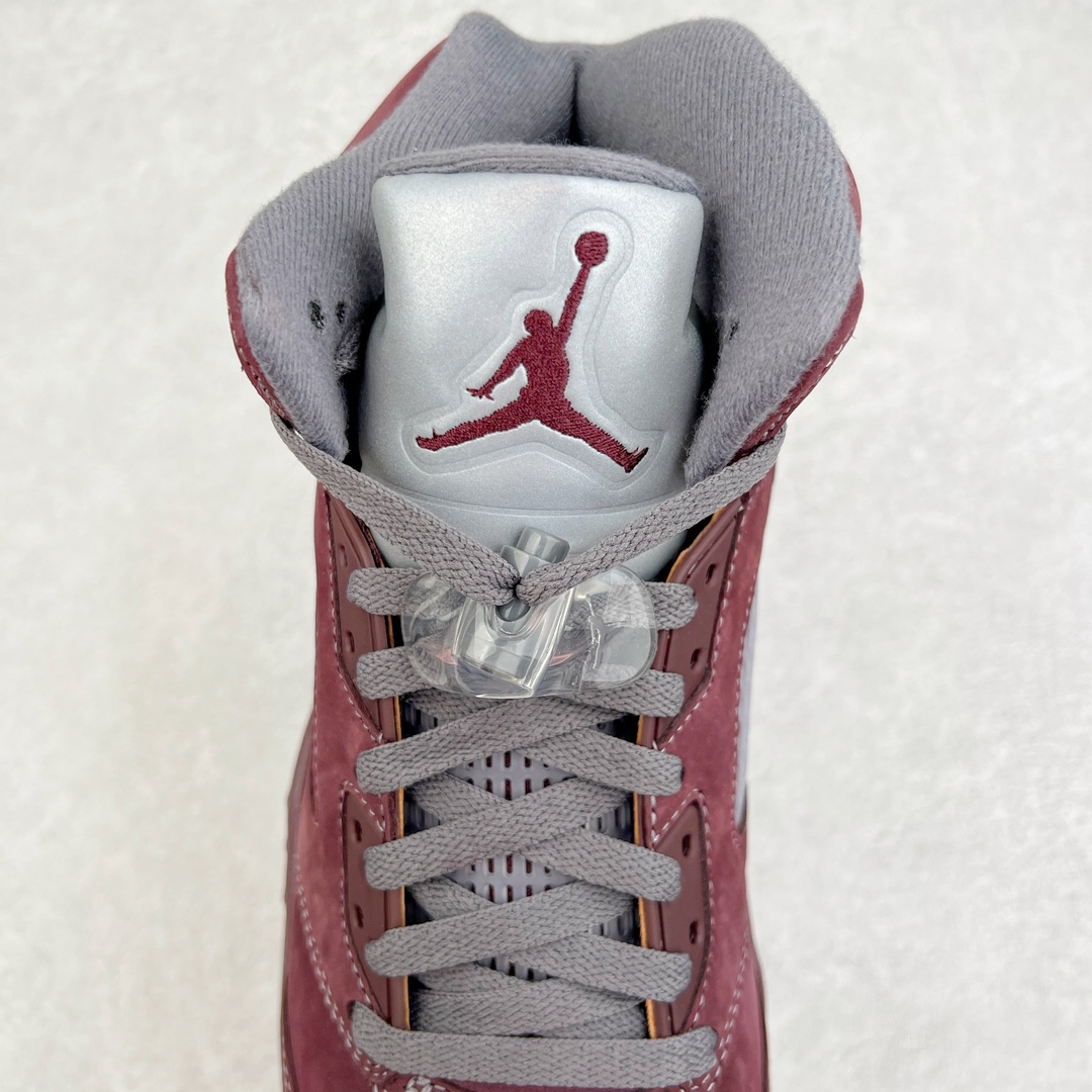 图片[5]-＃Y3纯原 Air Jordan AJ5 Retro 勃艮第红 DZ4131-600 全新改良批次 圈内最强系列 恪守真诚 承诺混一赔十 高端零售裸鞋圈特供批次 SZ原厂全套原楦原纸板冲刀磨具开发 原厂皮料加持 原厂港宝加持定型后跟R度完美 同源原厂电绣 飞翼针数密度立体效果一致 百分百一致原鞋 原厂拉帮工艺 针距密度一致 后跟弧度收口自然不对折 极致一眼正品既视感 进口玻璃冲刀皮料裁剪零毛边 全鞋电脑针车工艺 品控清洁度最高QC检验标准 免检产品 原厂订购鞋盒、鞋标、防尘纸、鞋撑、鞋带 追求极致的原厂味道 尺码：40.5 41 42 42.5 43 44 44.5 45 46 47.5 48.5-选品中心