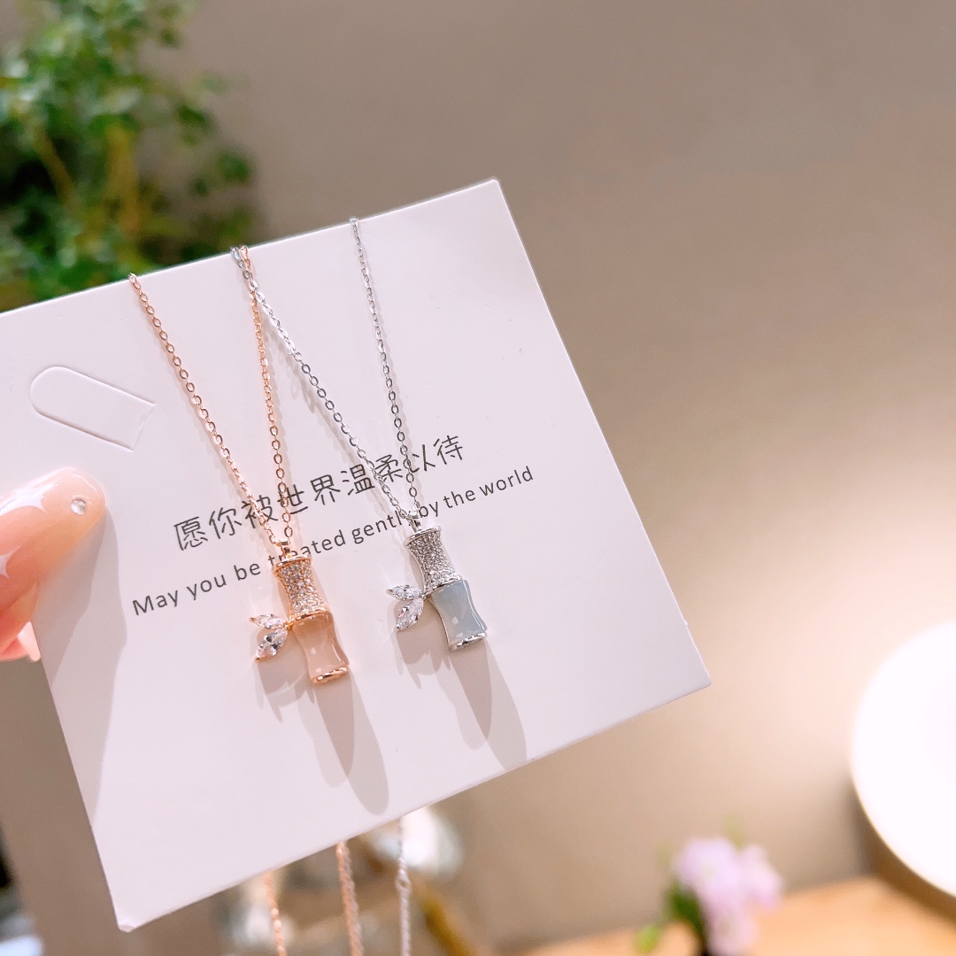 Fine Silver Necklace Light Luxury Valentine's Day Gold