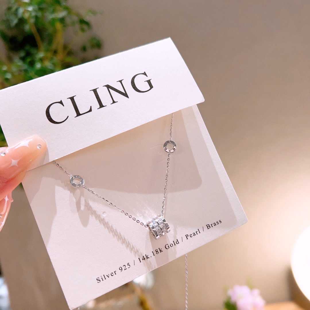 S925 Sterlingsilber Kette Einzigartig Verabredung Gold