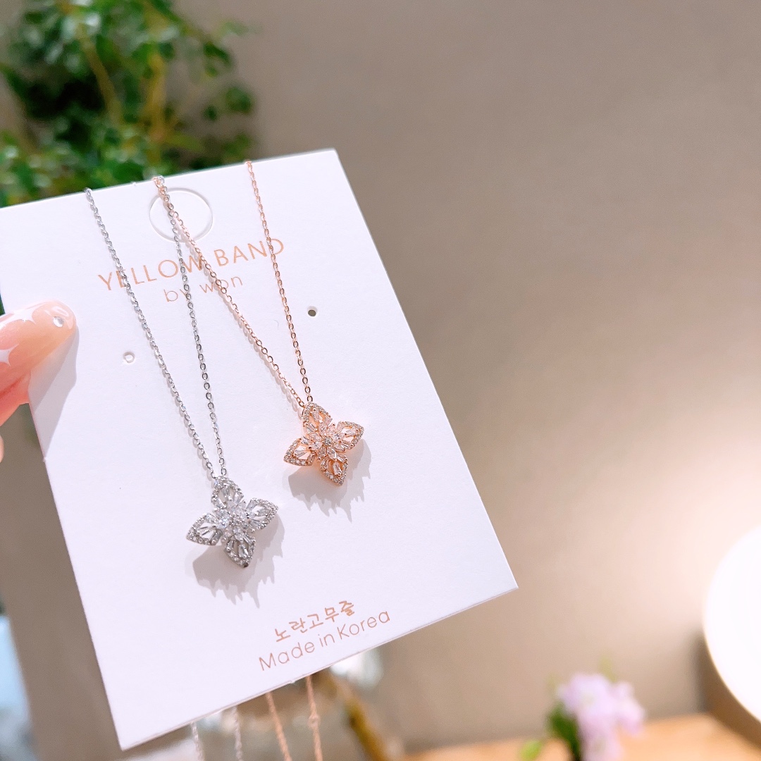 S925 Sterling Silver Necklace French Wedding Silver