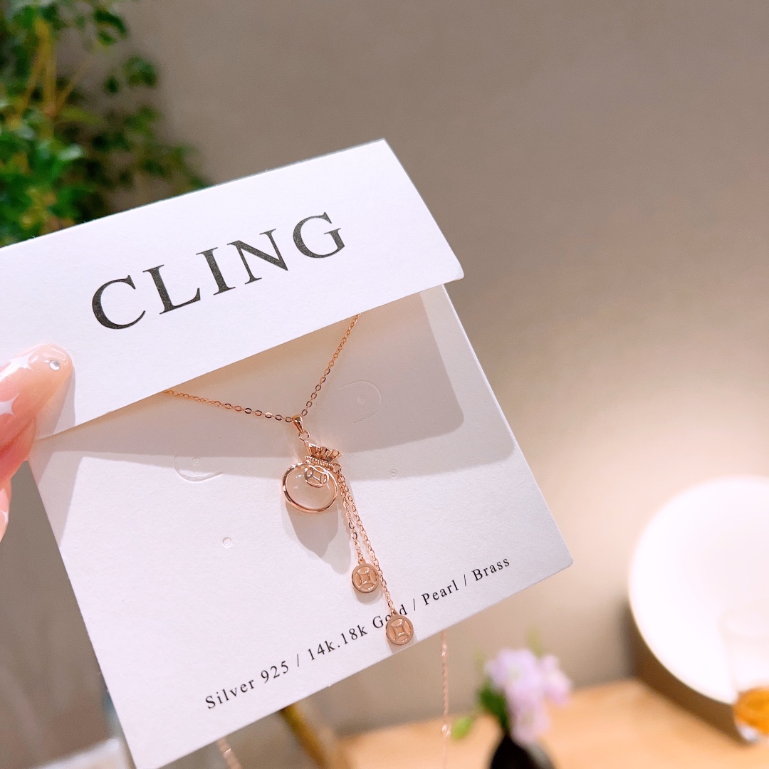 High Polish Silver Necklace Unique Mother's Day Silver