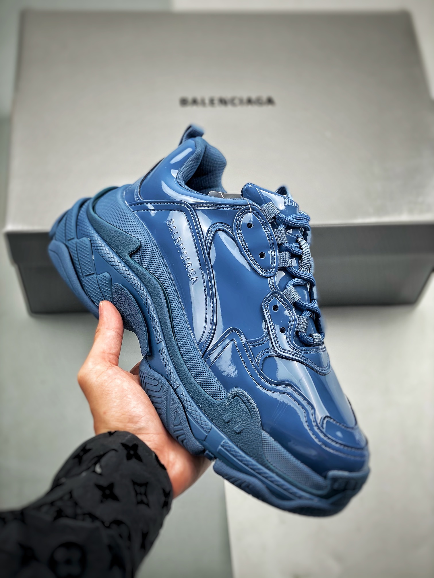 特价清货原400+BalenciagaTripleS蓝色巴黎世家23官方发售版本意产纯原版本全码出货通知