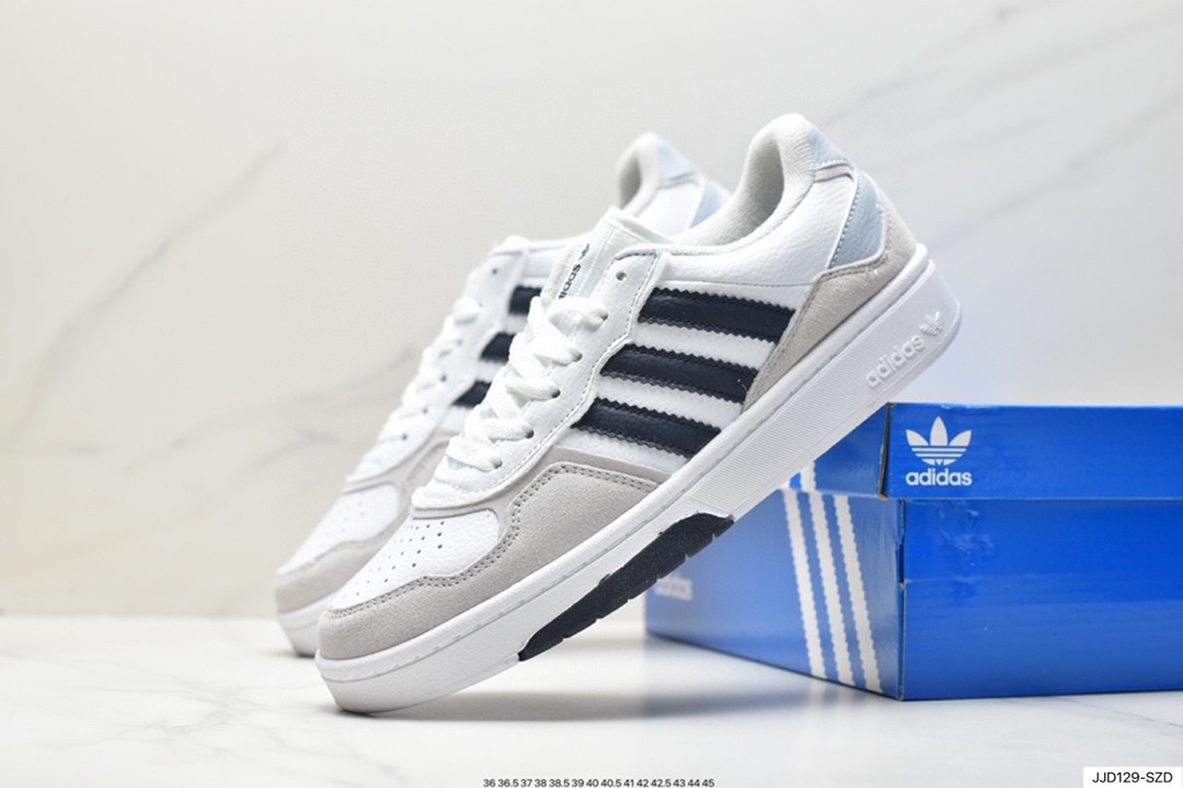 Adidas COURTIC clover retro men's and women's casual sports all-match campus sneakers ID4080