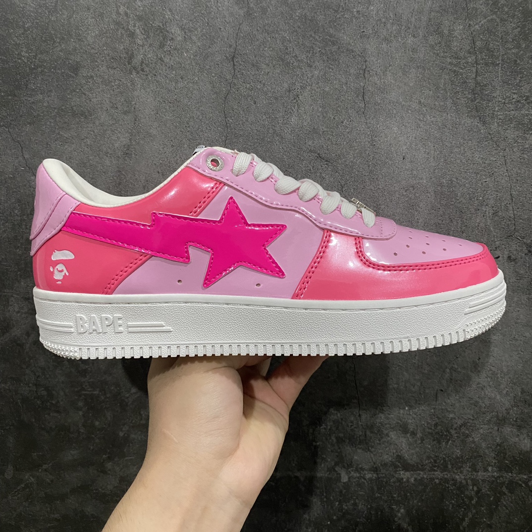 [Version C] Bape Sta To Low Star Style Ape Head Classic Low-Top Sports Casual Sneakers Pink