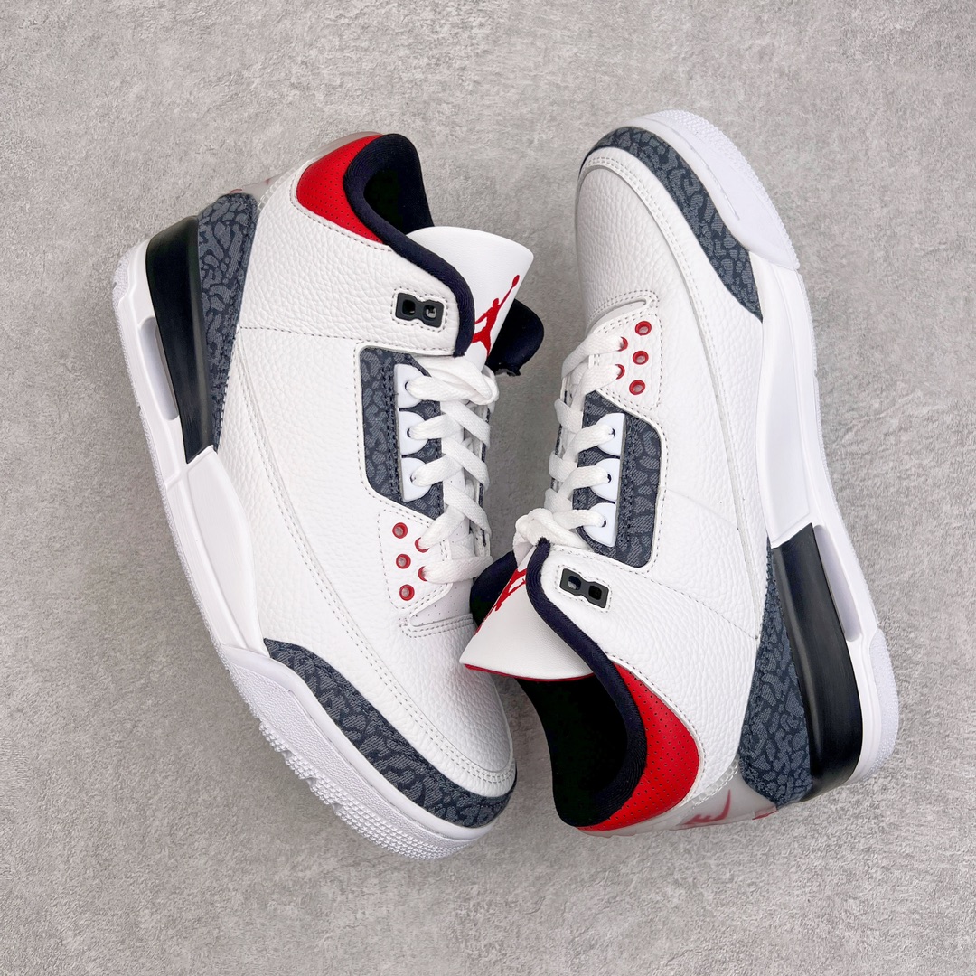 图片[3]-零售💰330 ＃KZ神版福利回馈‼Air Jordan AJ3 Retro 火焰红 CZ6431-100 独家外贸特供尺码含45.5 48.5 国内外口碑最好最推荐的产品 市场中端王者 亲自操刀耗时半年巨作 全套原纸板楦头开发 原厂大底磨具加持立体防滑纹理 原装可视Air Sole气垫 原汁原味最完美的三代版型 唯一正确鞋头趴度弧度高度鞋身腰线 此版本只针对中端市场 皮料材质有所更替 其他数据细节工艺流程均保持一致 绝不口嗨 细节品控鞋型随意秒杀市面3XX 4XX 原厂TPU后跟饰片 正确内里反口里网布 皮料菱角分明不变形无多余毛边 正确手工大底描漆拉丝 市场唯一原厂鞋扣模具 原厂织唛标 原厂飞人电绣工艺 尾指中部跳三针 独家绑鞋带手法 印刷中底布 四线拉帮 米色美纹纸贴合固定 进口港宝加持 后跟自然饱满 全鞋荧光划线卡点 追求极致完美 每一双都是工艺品 多重QC质检 超越公司货的品控标准 实实在在的免检产品 尺码：40 40.5 41 42 42.5 43 44 44.5 45 45.5 46 47.5 48.5 编码：by3936030-运动鞋