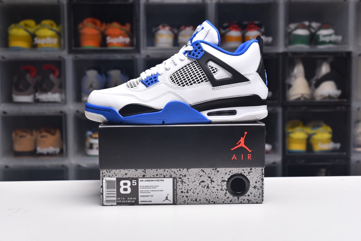 AJ4赛车蓝鞋码40-47.5总裁T