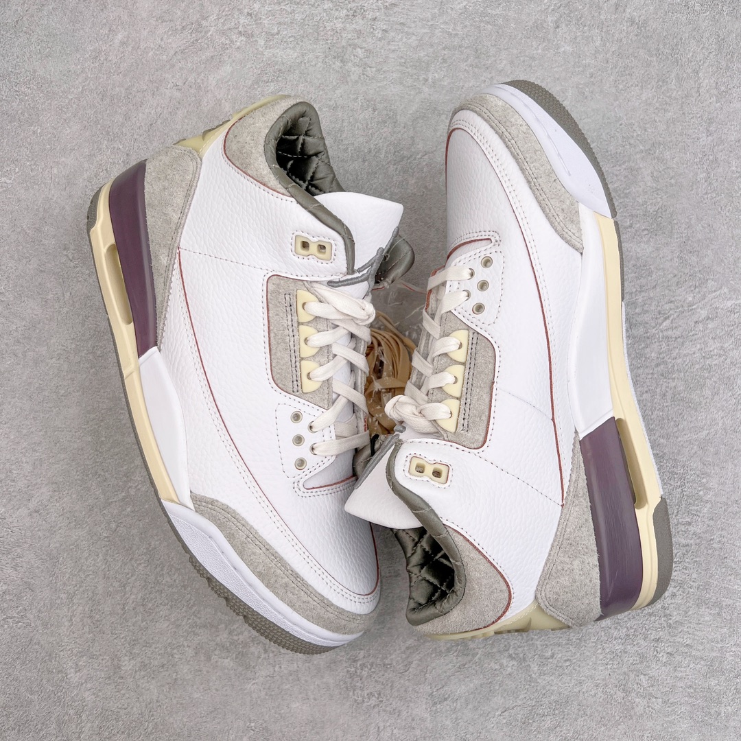 图片[3]-零售💰260 ＃KZ神版福利回馈‼A Ma Maniére x Air Jordan AJ3 Retro AMM联名白紫灰 DH3434-110 独家外贸特供尺码含45.5 48.5 国内外口碑最好最推荐的产品 市场中端王者 亲自操刀耗时半年巨作 全套原纸板楦头开发 原厂大底磨具加持立体防滑纹理 原装可视Air Sole气垫 原汁原味最完美的三代版型 唯一正确鞋头趴度弧度高度鞋身腰线 此版本只针对中端市场 皮料材质有所更替 其他数据细节工艺流程均保持一致 绝不口嗨 细节品控鞋型随意秒杀市面3XX 4XX 原厂TPU后跟饰片 正确内里反口里网布 皮料菱角分明不变形无多余毛边 正确手工大底描漆拉丝 市场唯一原厂鞋扣模具 原厂织唛标 原厂飞人电绣工艺 尾指中部跳三针 独家绑鞋带手法 印刷中底布 四线拉帮 米色美纹纸贴合固定 进口港宝加持 后跟自然饱满 全鞋荧光划线卡点 追求极致完美 每一双都是工艺品 多重QC质检 超越公司货的品控标准 实实在在的免检产品 尺码：40 40.5 41 42 42.5 43 44 44.5 45 45.5 46 47.5 48.5 编码：by2936060-运动鞋