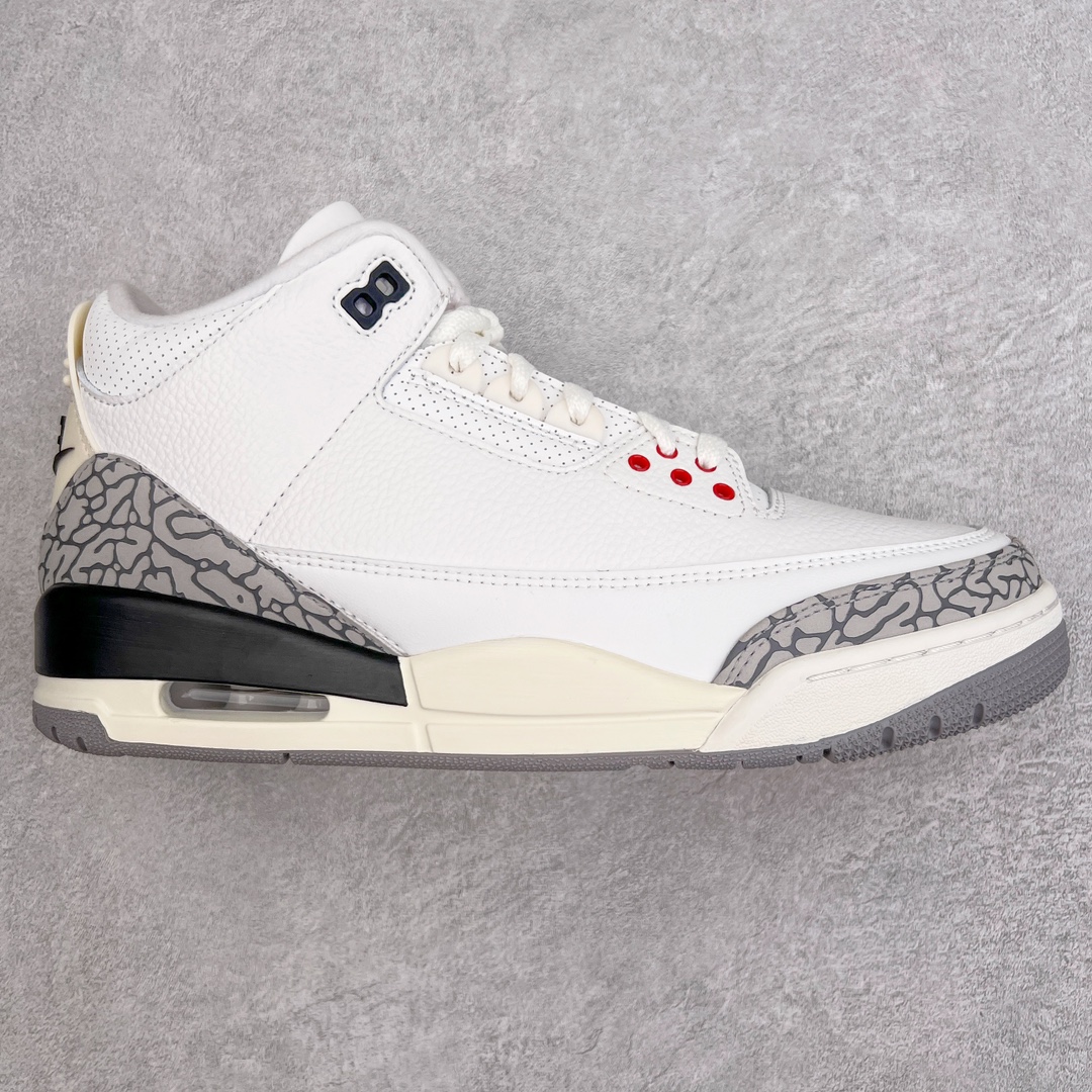 零售💰260 ＃KZ神版福利回馈‼Air Jordan AJ3 Retro 做旧白水泥 DN3707-100 独家外贸特供尺码含45.5 48.5 国内外口碑最好最推荐的产品 市场中端王者 亲自操刀耗时半年巨作 全套原纸板楦头开发 原厂大底磨具加持立体防滑纹理 原装可视Air Sole气垫 原汁原味最完美的三代版型 唯一正确鞋头趴度弧度高度鞋身腰线 此版本只针对中端市场 皮料材质有所更替 其他数据细节工艺流程均保持一致 绝不口嗨 细节品控鞋型随意秒杀市面3XX 4XX 原厂TPU后跟饰片 正确内里反口里网布 皮料菱角分明不变形无多余毛边 正确手工大底描漆拉丝 市场唯一原厂鞋扣模具 原厂织唛标 原厂飞人电绣工艺 尾指中部跳三针 独家绑鞋带手法 印刷中底布 四线拉帮 米色美纹纸贴合固定 进口港宝加持 后跟自然饱满 全鞋荧光划线卡点 追求极致完美 每一双都是工艺品 多重QC质检 超越公司货的品控标准 实实在在的免检产品 尺码：40 40.5 41 42 42.5 43 44 44.5 45 45.5 46 47.5 48.5 编码：by2936060-运动鞋