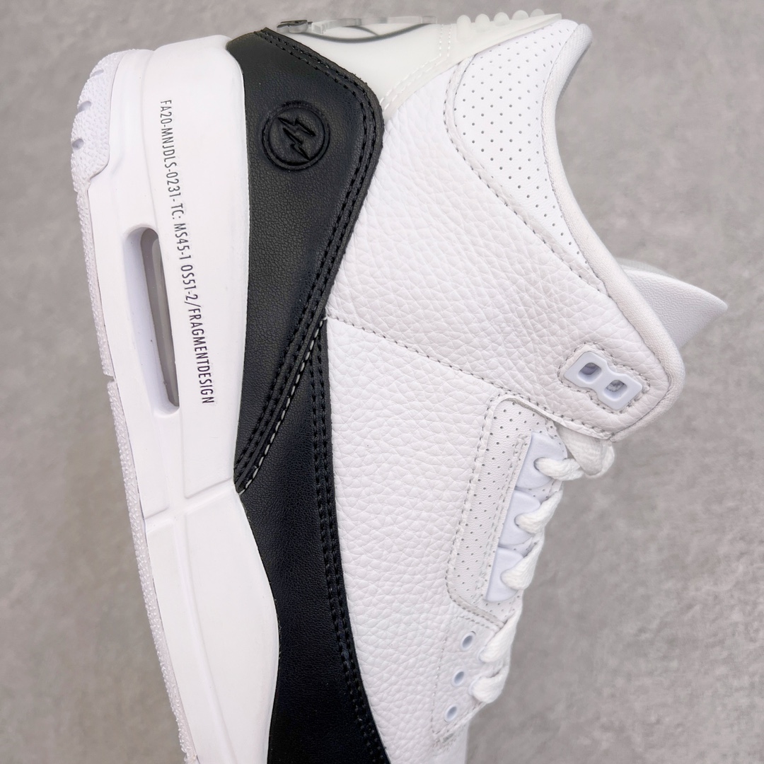 图片[6]-零售💰260 ＃KZ神版福利回馈‼Fragment Design x Air Jordan AJ3 Retro 藤原浩闪电联名 DA3595-100 独家外贸特供尺码含45.5 48.5 国内外口碑最好最推荐的产品 市场中端王者 亲自操刀耗时半年巨作 全套原纸板楦头开发 原厂大底磨具加持立体防滑纹理 原装可视Air Sole气垫 原汁原味最完美的三代版型 唯一正确鞋头趴度弧度高度鞋身腰线 此版本只针对中端市场 皮料材质有所更替 其他数据细节工艺流程均保持一致 绝不口嗨 细节品控鞋型随意秒杀市面3XX 4XX 原厂TPU后跟饰片 正确内里反口里网布 皮料菱角分明不变形无多余毛边 正确手工大底描漆拉丝 市场唯一原厂鞋扣模具 原厂织唛标 原厂飞人电绣工艺 尾指中部跳三针 独家绑鞋带手法 印刷中底布 四线拉帮 米色美纹纸贴合固定 进口港宝加持 后跟自然饱满 全鞋荧光划线卡点 追求极致完美 每一双都是工艺品 多重QC质检 超越公司货的品控标准 实实在在的免检产品 尺码：40 40.5 41 42 42.5 43 44 44.5 45 45.5 46 47.5 48.5 编码：by2936060-运动鞋