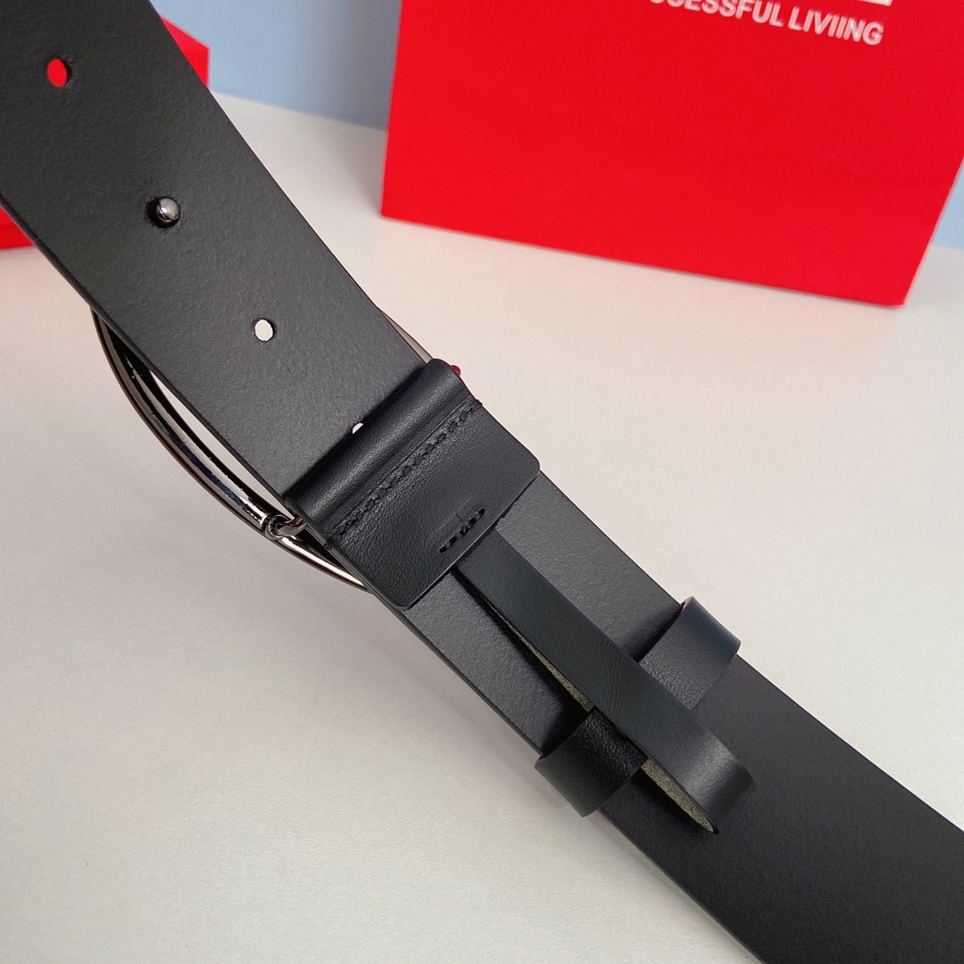 New DIESEL 23 Spring/Summer OVAL-DLOGO Classic Belt – 4.0 cm Width, Fashionable Retro Style - 图片 2