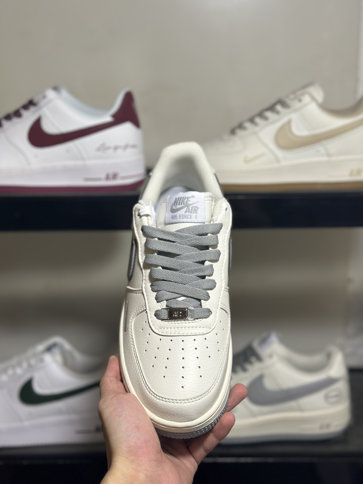 NikeAirForce1Low米白