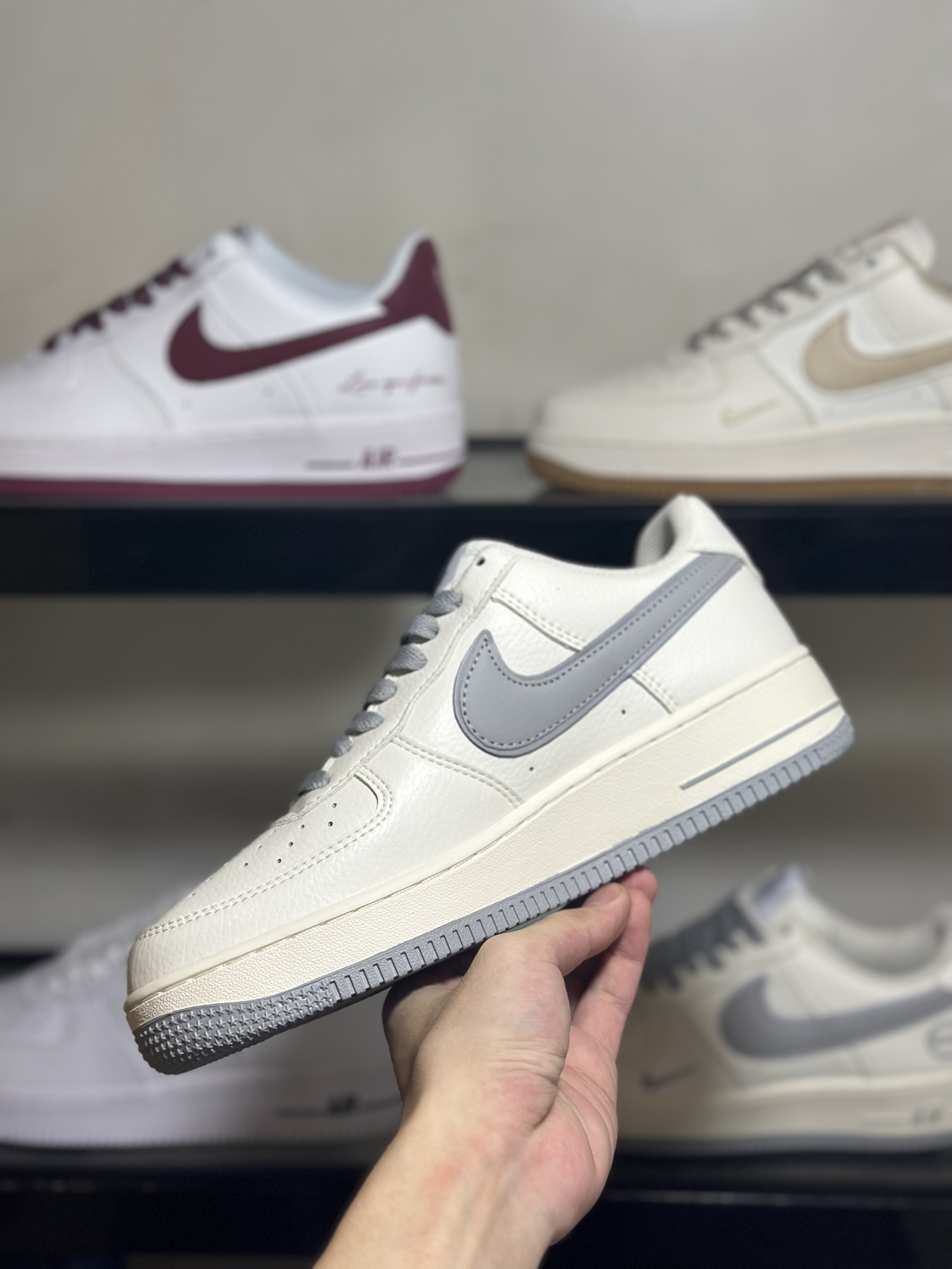 NikeAirForce1Low米白