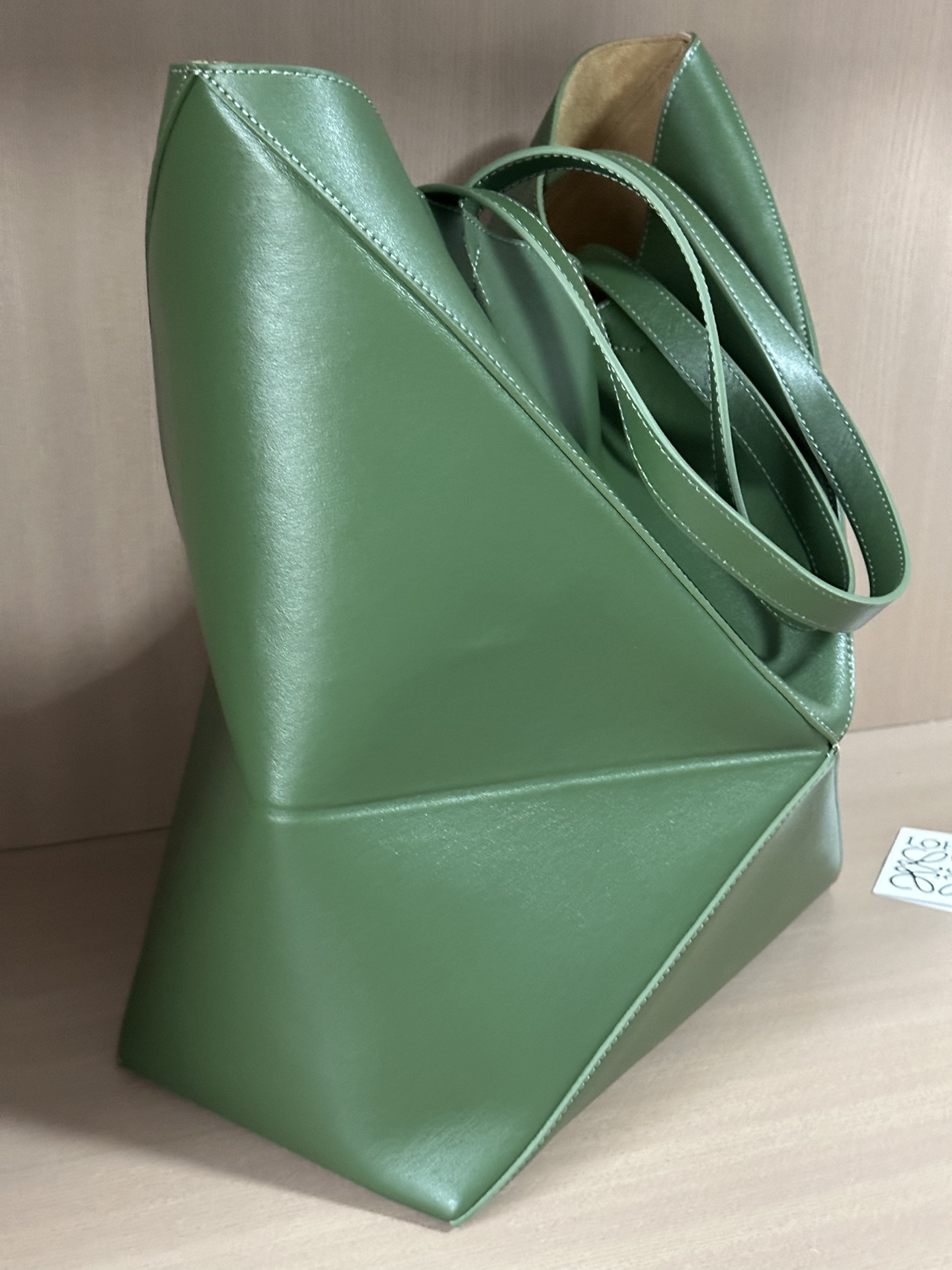 Loewe Puzzle Fold Large Tote Bag Soft Shiny Leather Green 42-41-18 cm 3 i1692605722 6375 0