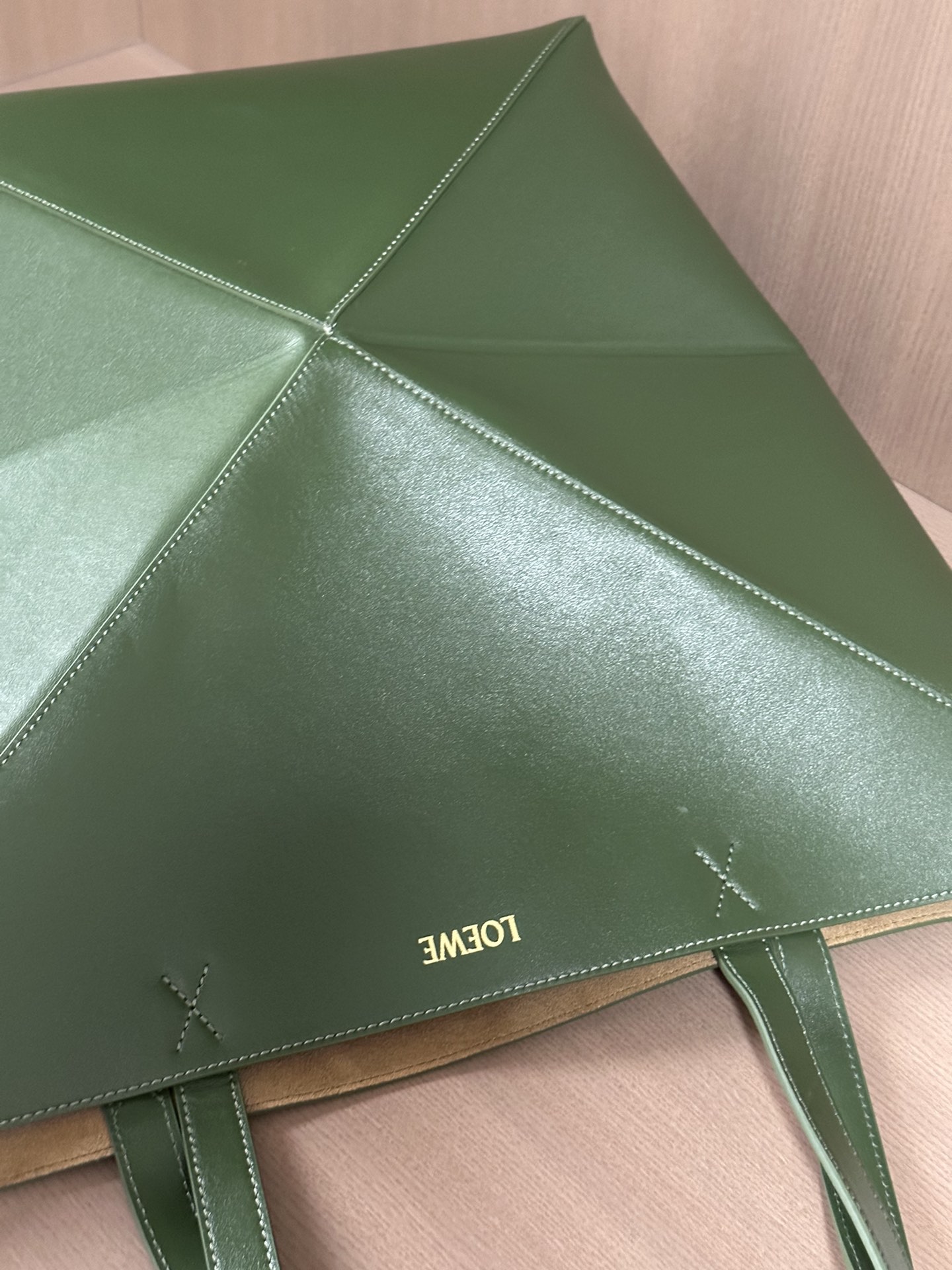 Loewe Puzzle Fold Large Tote Bag Soft Shiny Leather Green 42-41-18 cm 4 i1692605735 9045 0