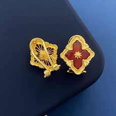 BC80 (玉髓光面)意大利高级珠宝品牌Buccellati布契拉提复古宫廷风四叶草 四瓣花贝壳玛瑙玉髓 BC80 (玉髓光面)意大利高级珠宝品牌Buccellati布契拉提复古宫廷风四叶草 四瓣花贝壳玛瑙玉髓